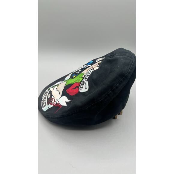 Ed Hardy Stewed Screwed Tattooed Dempsy Flat‎ Hat Pinup Girl One Size Adult Y2K - Picture 4 of 8